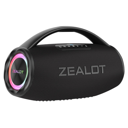 ZEALOT S97 Enceinte Bluetooth, 80W Haut - Parleur Bluetooth avec Boost Bass, étanche ipx6, lumière LED, Banque d'alimentation, Bluetooth 5.2, extérieur, Camping Haut - Parleur Bluetooth - Sonoa