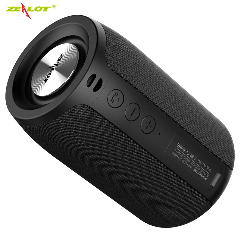 ZEALOT S32 , Enceinte Haut-parleur sans fil Bluetooth pour l'extérieur, mini caisson de basses audio, prend en charge le Bluetooth/la carte TF/le disque U/AUX-IN, plusieurs modes de lecture, noir - Sonoa
