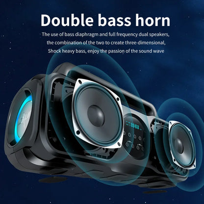Zealot P2, Enceinte étanche , 40W, sans fil, haut-parleur d'extérieur, Portable, colonne de musique, système de karaoké, caisson de basses avec TF, AUX FM, IPX5
