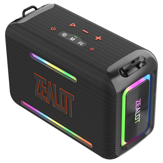 ZEALOT S95, 120 Вт, водонепроницаемый динамик IPX6 с длительным временем ожидания, эквалайзером, стереопарой, портативный динамик RGB для вечеринок
