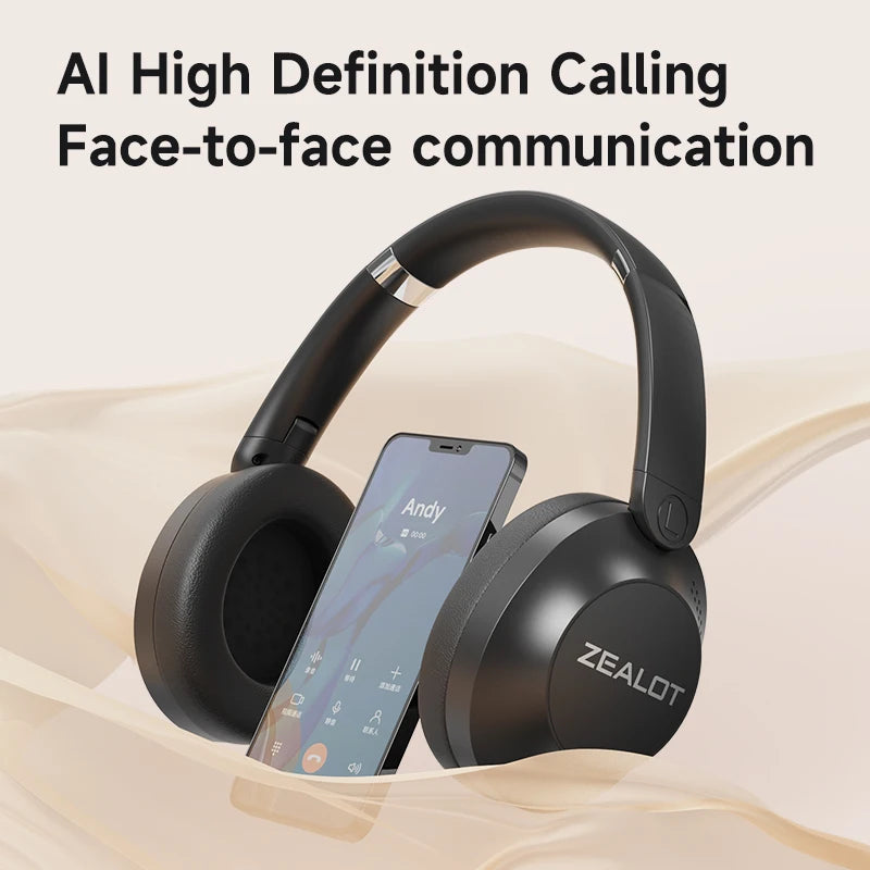 ZEALOT B38 , Casque sans fil avec microphone , casque léger réglable pour téléphone portable de bureau à domicile - Sonoa