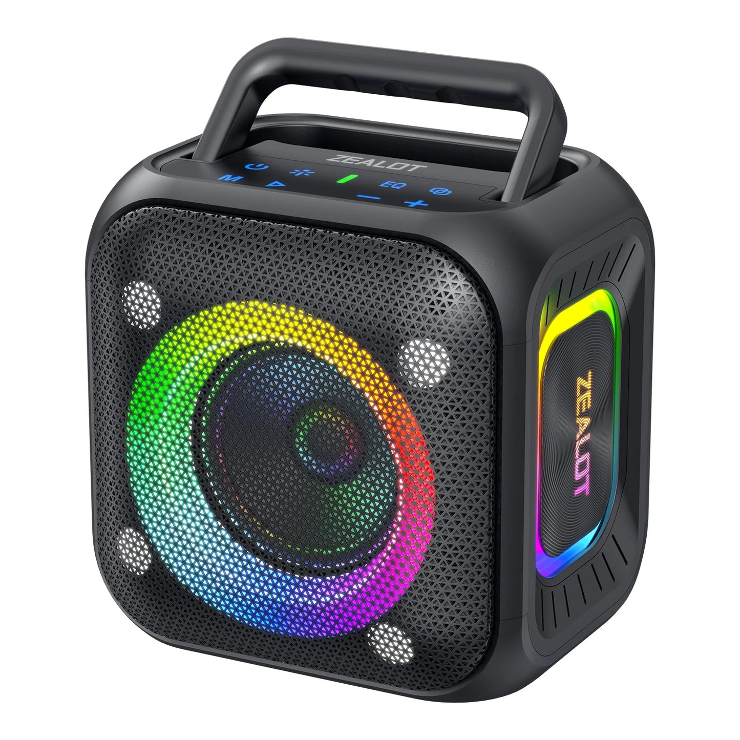 ZEALOT PT01 30W Haut-parleur portable avec lumières Son stéréo Haut-parleur étanche IPX6 avec poignée, idéla pour la maison,faire la fête, l'extérieur, les voyages