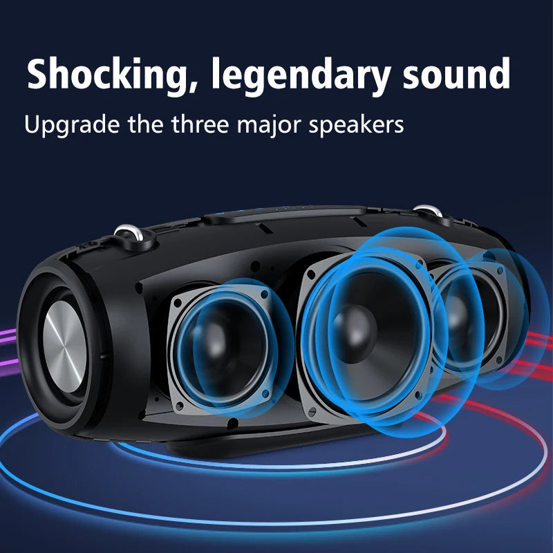 ZEALOT S67 , Enceinte Haut-parleur portable avec deux microphones sans fil et prise en charge de la bandoulière TWS, AUX in, USB, Bass et Treble pour la fête