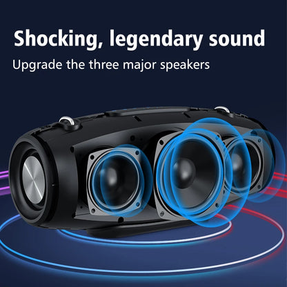 ZEALOT S67 , Enceinte Haut-parleur portable avec deux microphones sans fil et prise en charge de la bandoulière TWS, AUX in, USB, Bass et Treble pour la fête