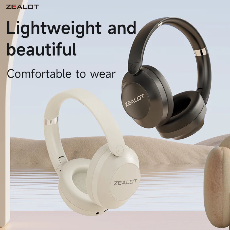 ZEALOT B38 , Casque sans fil avec microphone , casque léger réglable pour téléphone portable de bureau à domicile - Sonoa