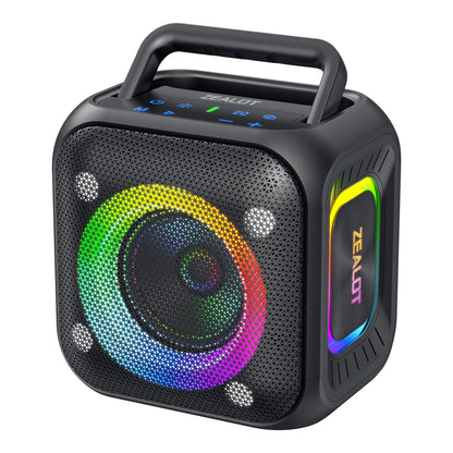 ZEALOT PT01 30W Haut-parleur portable avec lumières Son stéréo Haut-parleur étanche IPX6 avec poignée, idéla pour la maison,faire la fête, l'extérieur, les voyages