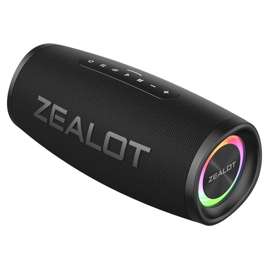 ZEALOT S56 , Enceinte Bluetooth, 40W (60W crête) Haut - Parleur Portable avec Technologie Bassup, IPX6 Imperméable, Bluetooth 5.2, Batterie 8000mAh, Stéréo, EQ, Haut - Parleur pour Parti, Plage, Camping - Sonoa