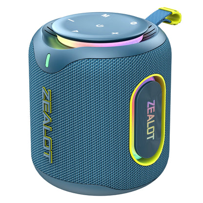 ZEALOT M1 30W , Enceinte portable basses profondes lumières RVB colorées, IPX6 étanche, appariement TWS pour l'extérieur/fête/voyage, idées cadeaux