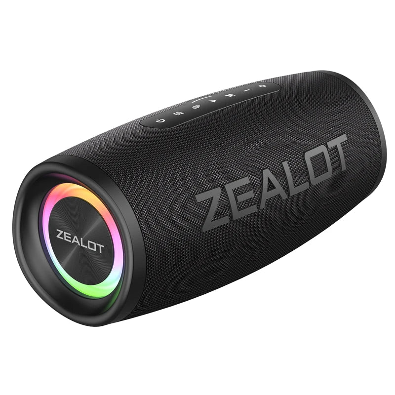 ZEALOT S56 , Enceinte Bluetooth, 40W (60W crête) Haut - Parleur Portable avec Technologie Bassup, IPX6 Imperméable, Bluetooth 5.2, Batterie 8000mAh, Stéréo, EQ, Haut - Parleur pour Parti, Plage, Camping - Sonoa