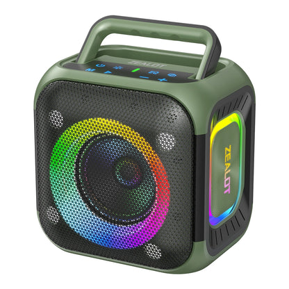 ZEALOT PT01 30W Haut-parleur portable avec lumières Son stéréo Haut-parleur étanche IPX6 avec poignée, idéla pour la maison,faire la fête, l'extérieur, les voyages