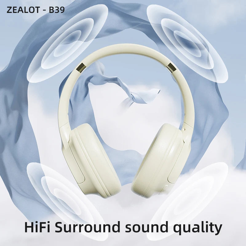 Casque ZEALOT B39 , Casque sans fil , casque léger pliable stéréo HiFi, basses profondes pour salle de sport - Sonoa