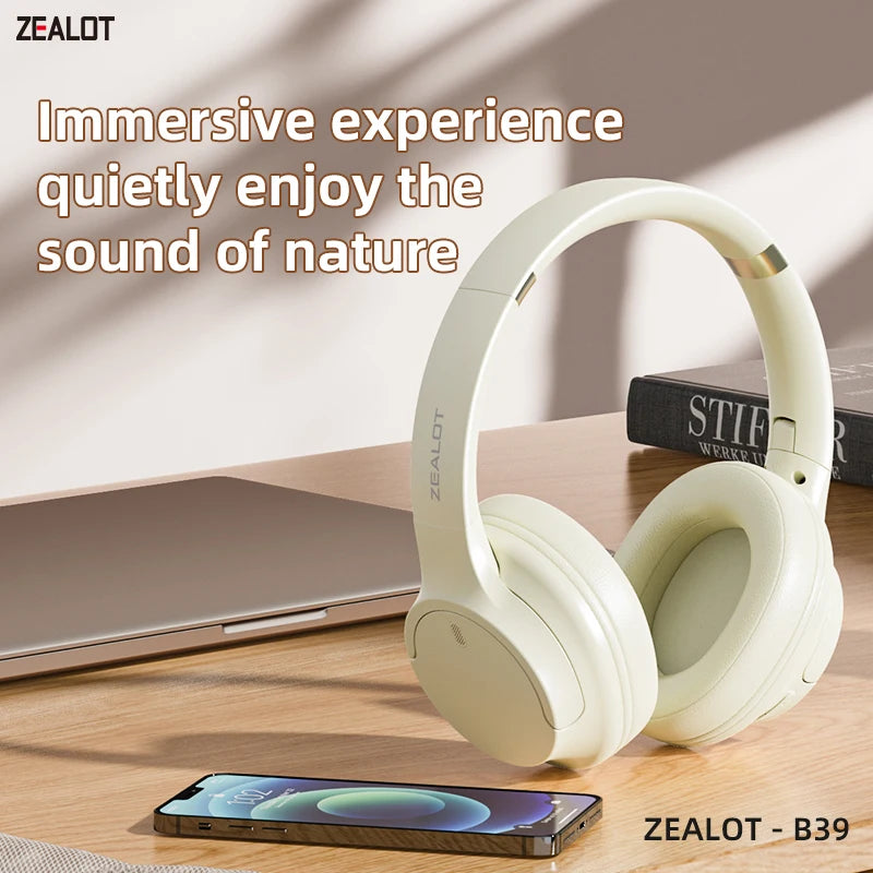 Casque ZEALOT B39 , Casque sans fil , casque léger pliable stéréo HiFi, basses profondes pour salle de sport - Sonoa