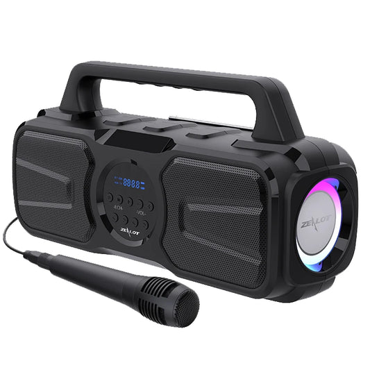 Zealot P2, Enceinte étanche , 40W, sans fil, haut-parleur d'extérieur, Portable, colonne de musique, système de karaoké, caisson de basses avec TF, AUX FM, IPX5