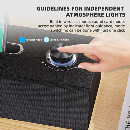 Barre de Son Philips SPA 3808, comprenant une conception simple de grain de bois, qualité sonore HIFI, effet Audio 3D et carte son intégrée