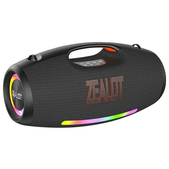 ZEALOT S89 , Enceinte haut-parleur 250W Portable IPX6 haut-parleur extérieur étanche prise en charge des basses profondes EQ/lumières RVB/TWS/TF/AUX/USB - Sonoa