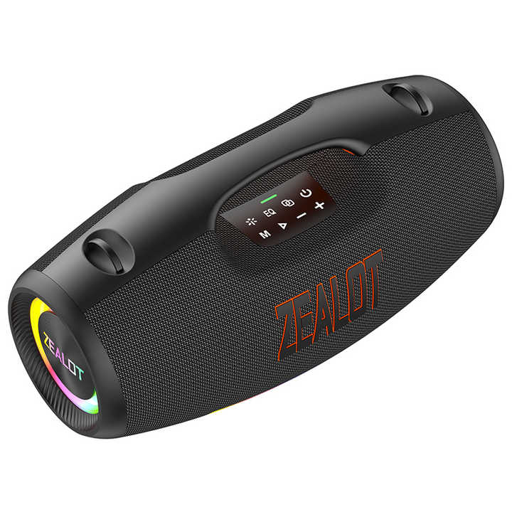 ZEALOT S89 , Enceinte haut-parleur 250W Portable IPX6 haut-parleur extérieur étanche prise en charge des basses profondes EQ/lumières RVB/TWS/TF/AUX/USB - Sonoa