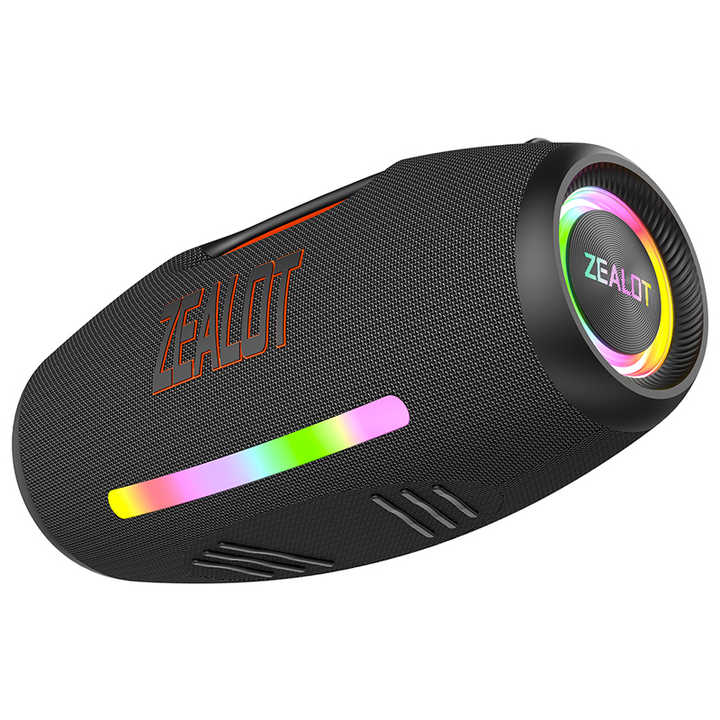 ZEALOT S89 , Enceinte haut-parleur 250W Portable IPX6 haut-parleur extérieur étanche prise en charge des basses profondes EQ/lumières RVB/TWS/TF/AUX/USB - Sonoa