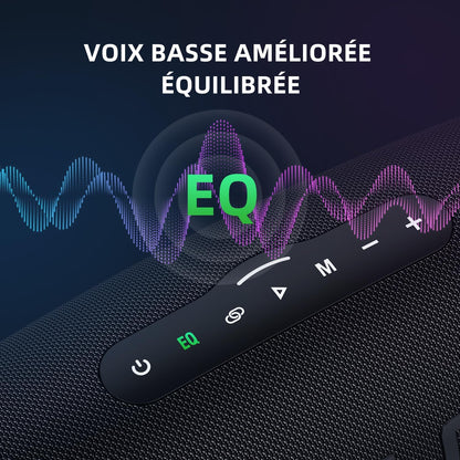 ZEALOT S56 , Enceinte Bluetooth, 40W (60W crête) Haut - Parleur Portable avec Technologie Bassup, IPX6 Imperméable, Bluetooth 5.2, Batterie 8000mAh, Stéréo, EQ, Haut - Parleur pour Parti, Plage, Camping - Sonoa